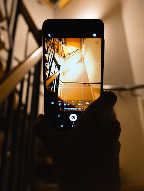Smartphone Camera Showdown comparison of flagship phones capturing sharp low-light photos at night.