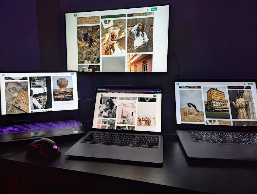 Laptop connected to a 4K monitor via adapter, showing a working external display