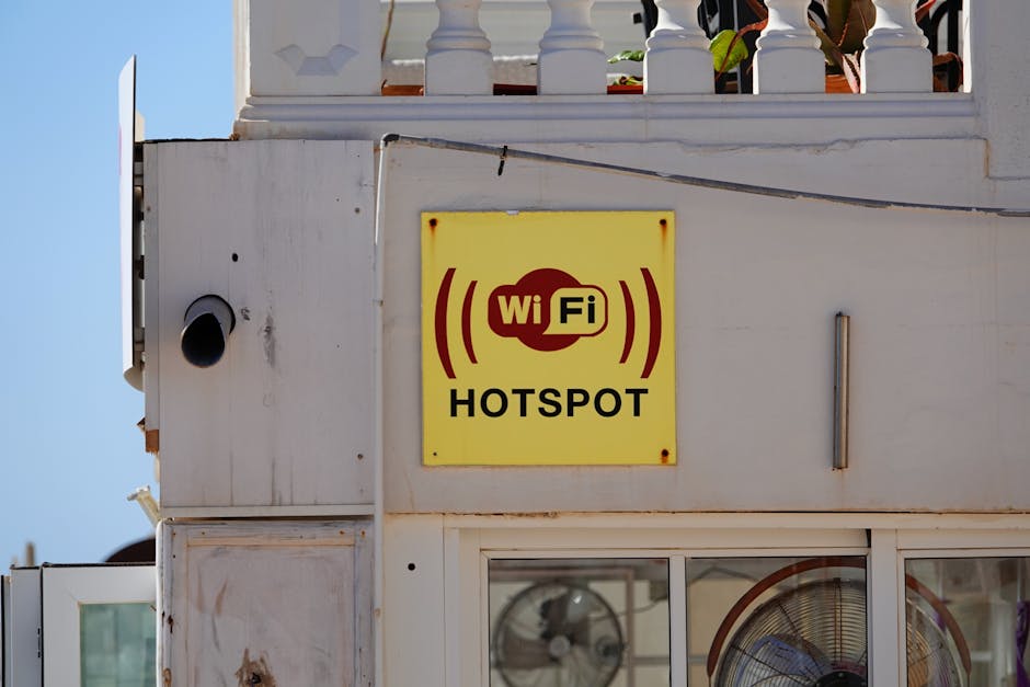 Home Wi‑Fi router placed in a central living room with devices connected nearby