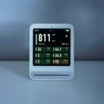Gadget Review: Are Smart Air Quality Monitors worth it? Smart monitor displaying indoor air quality readings in room